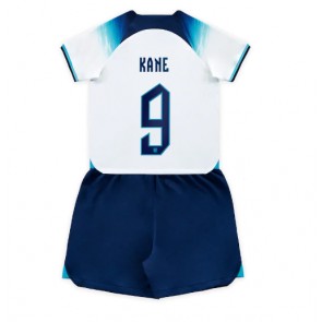Anglia Harry Kane #9 Koszulka Podstawowych Dziecięca MŚ 2022 Krótki Rękaw (+ Krótkie spodenki)